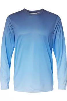 Футболка с длинным рукавом Paragon Barbados Performance Pin Dot, цвет navy/ blue mist