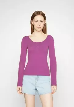 Футболка с длинным рукавом PCKITTE Pieces, сияющая орхидея