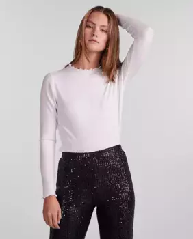 Футболка с длинным рукавом Pieces, белый