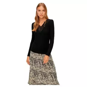 Футболка с длинным рукавом Pieces Siri, черный