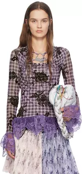 Футболка с длинным рукавом Pink & Blue Hatch Chopova Lowena