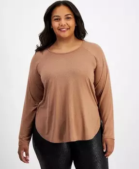 Футболка с длинным рукавом Plus Size Essentials ID Ideology, коричневый