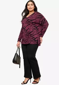 Футболка с длинным рукавом PLUS SIZE FIT - SOFT V-NECK Friends Like These, красный