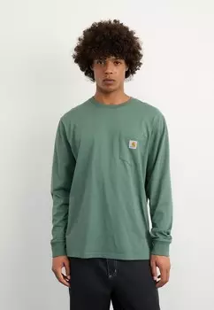 Футболка с длинным рукавом POCKET Carhartt WIP, темно-зеленый