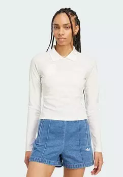 Футболка с длинным рукавом Polo Adidas Originals, слоновая кость