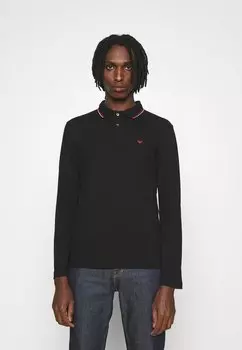 Футболка с длинным рукавом Polo Emporio Armani, черный