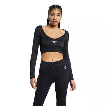 Футболка с длинным рукавом Reebok Classics Foundation Wardrobe Essentials, черный