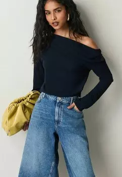 Футболка с длинным рукавом REGULAR FIT - OFF SHOULDER LONG SLEEVE DRAPE Next, синий