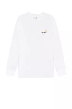 Футболка с длинным рукавом с американским рисунком Carhartt Wip, белый