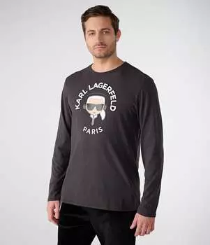 Футболка с длинным рукавом с логотипом Karl Lagerfeld