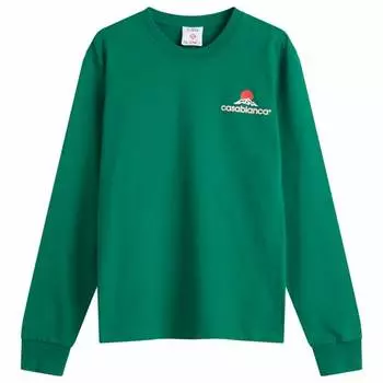 Футболка с длинным рукавом с принтом Montagne Casablanca, зеленый