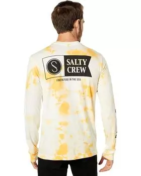 Футболка с длинным рукавом Salty Crew Alpha Tie-Dye Long Sleeve Tee, белый