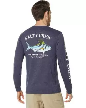 Футболка с длинным рукавом Salty Crew Rooster Premium Long Sleeve Tee, цвет Navy Heather