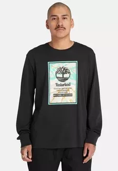 футболка с длинным рукавом Ski School Stack Logo Timberland, черный