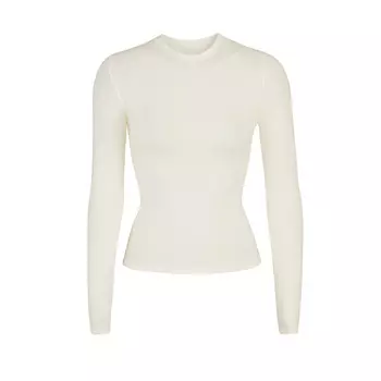 Футболка с длинным рукавом SKIMS Cotton Jersey, цвет Bone