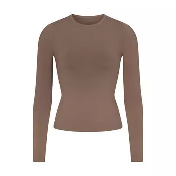 Футболка с длинным рукавом SKIMS Soft Smoothing Seamless, цвет Truffle