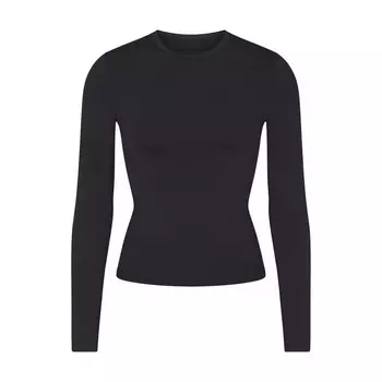 Футболка с длинным рукавом SKIMS Soft Smoothing Seamless, цвет Onyx