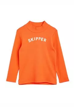 Футболка с длинным рукавом Skipper High Neck Tee Unisex Mini Rodini, красный