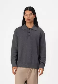 Футболка с длинным рукавом SLHJAKOB RELAXED Selected Homme, темно-серый