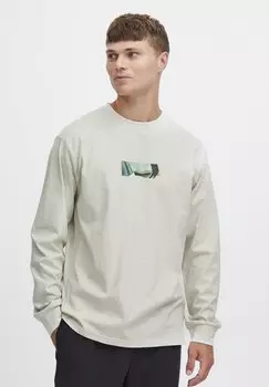 Футболка с длинным рукавом Solid, устрично-серый меланж