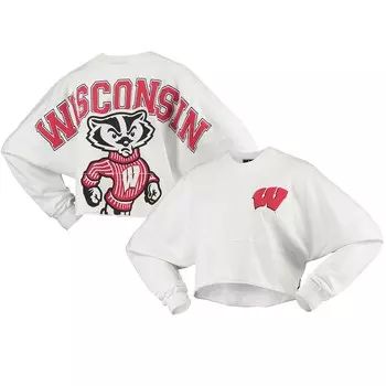 Футболка с длинным рукавом Spirit Jersey Wisconsin Badgers, белый
