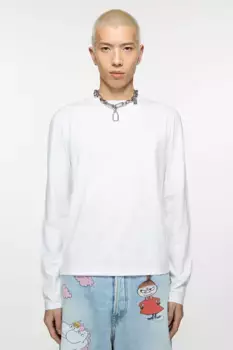 Футболка с длинным рукавом - стандартный крой Acne Studios, Optic White