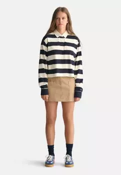 Футболка с длинным рукавом Striped Cropped Rugger GANT, цвет evening blue