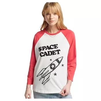 Футболка с длинным рукавом Superdry Vintage Surf Ranchero, белый