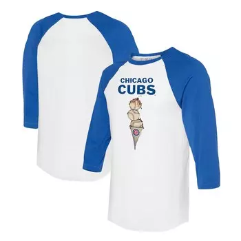 Футболка с длинным рукавом Tiny Turnip Chicago Cubs, белый