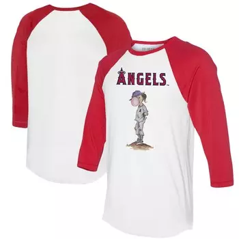 Футболка с длинным рукавом Tiny Turnip Los Angeles Angels, белый