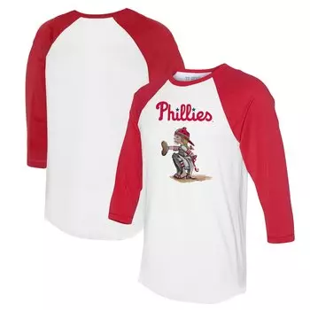 Футболка с длинным рукавом Tiny Turnip Philadelphia Phillies, белый