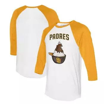 Футболка с длинным рукавом Tiny Turnip San Diego Padres, белый