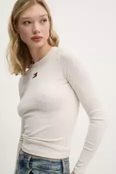 Футболка с длинным рукавом Tommy Jeans, бежевый