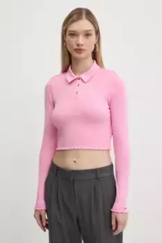 Футболка с длинным рукавом Tommy Jeans, розовый