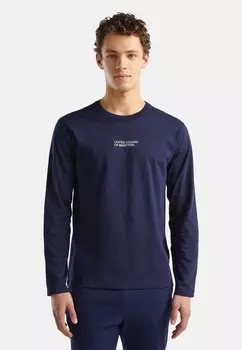 Футболка с длинным рукавом United Colors of Benetton, синяя