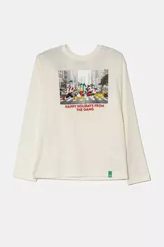 Футболка с длинным рукавом United Colors Of Benetton, бежевый