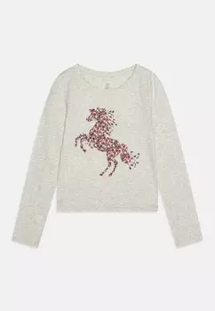 Футболка с длинным рукавом Value Graphic Girls GAP, цвет light grey heather