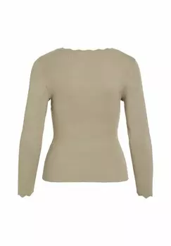 Футболка с длинным рукавом VILA, бежевый