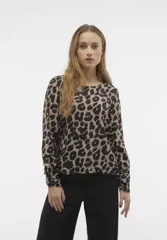 Футболка с длинным рукавом Vmiris Rouching Vero Moda, цвет silver mink