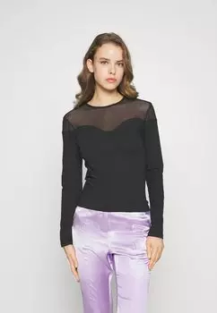 Футболка с длинным рукавом Vmkate Contrast Vero Moda Petite, черный