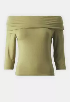 Футболка с длинным рукавом Vmregitze Off Shoulder Vero Moda, оливковая