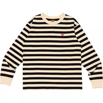 Футболка с длинным рукавом в полоску и логотипом в форме сердца HUMAN MADE, Marine Blue