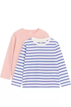 Футболка с длинным рукавом в упаковке 2 шт Arket, сиреневый