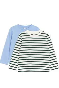 Футболка с длинным рукавом в упаковке 2 шт Arket, зеленый