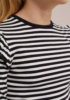 Футболка с длинным рукавом WE Fashion, черный