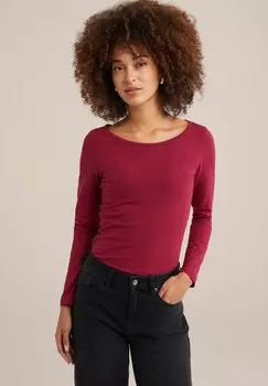 Футболка с длинным рукавом WE Fashion, красный