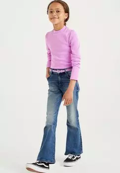 Футболка с длинным рукавом WE Fashion, розовая