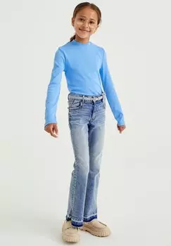 Футболка с длинным рукавом WE Fashion, синяя