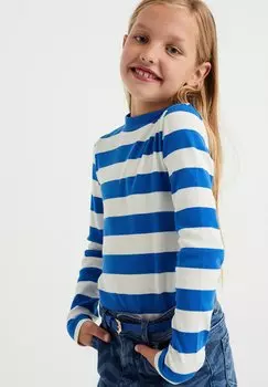 Футболка с длинным рукавом WE Fashion, синяя