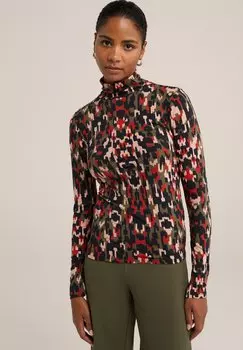 Футболка с длинным рукавом WE Fashion, зеленая